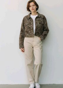 New Leopard Print Crop Jacket
