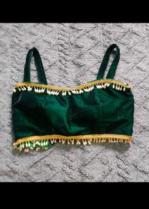 sale Green Velvet Blouse