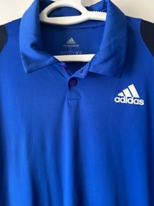 Adidas Blue &amp; Black Polo Active Shirt