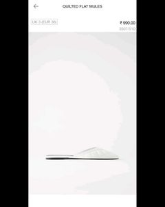 100% original zara quilted flat mules