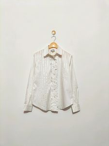 Ruffle White Shirt 🤍