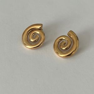 Whirl Gold Statement Earrings Anti-tarnish