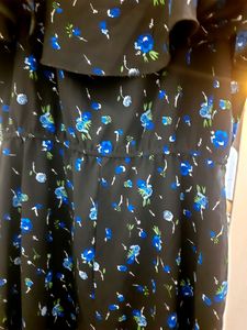 Price Drop : Black Floral Off shoulder Dress