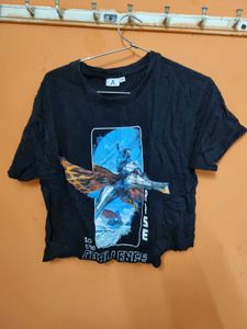 Black " Rise to the Challenges"Crop Top
