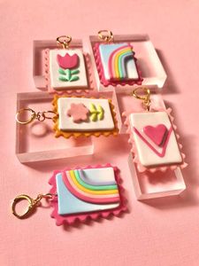 Postage Stamp Clay Charms 🌷✨