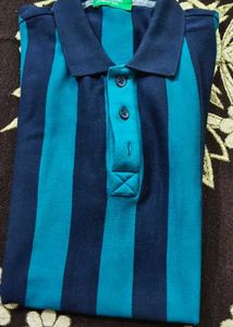 Striped Benetton Polo Shirt