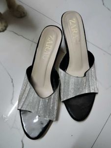 Zara Silver Heels