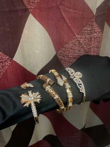 Gold &amp; Rhinestone Bangle Anti Tarnish