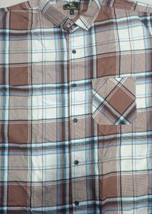 Brown Plaid Flannel Shirt