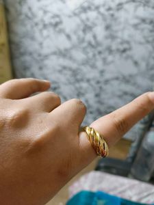 croissant💍 Gold Twisted Rope Rin