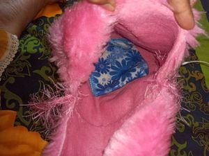 Handmade Pink Furry Sling Bag