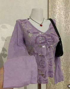 Lavendar Y2k Full Sleeve Top. Used One