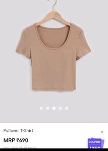 Beige Minimal Top