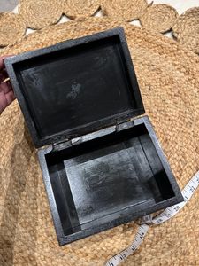 Wooden Vintage Box With Brass