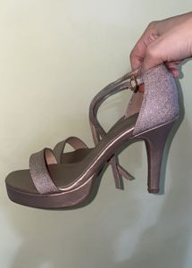 Sparkly Heels with Ankle Strap