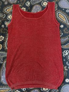 Maroon Glitter Top