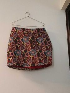 Floral Print Mini Skirt