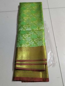 Tissue Green golden Silk Saree