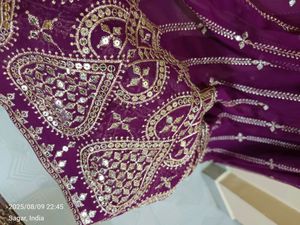 Women Embroidered Gown With Dupatta XXL
