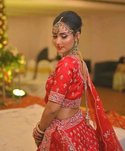 Stunning Red Embroidered Lehenga