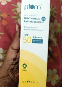 Plum RiceWater And Niacinamide 2% Hybrid Sunscreen