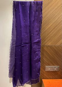 Purple Silk Embroidered Kurta Set