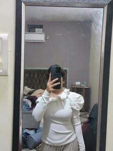 Sexy White One Shoulder Top