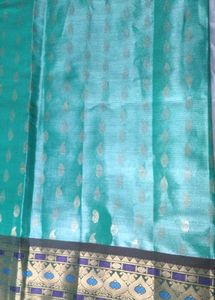 Green Saree with Paisley Design❤️