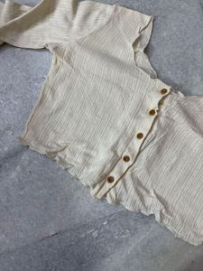 Beige Buttoned Shirt