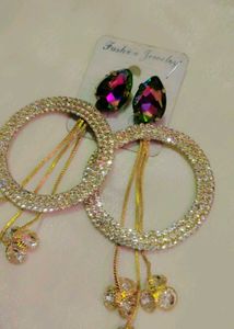 Sparkling Statement Earrings Set