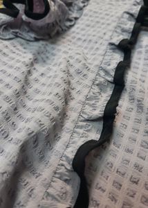 Dobby Georgette Long Dress Front Open