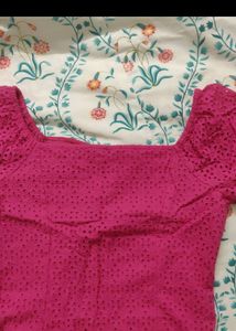 Pink Schiffli Top