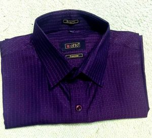 Otto Purple Patterned Finesse Shirt