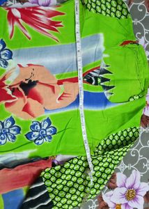 Parrot Green Kurta Dupatta With Blue Bottom