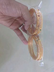 Gold Plated Bangle Set.