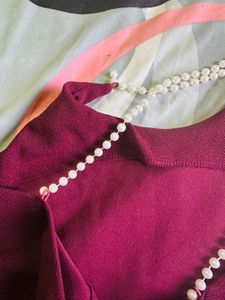 Maroon Crop Top With Yellow Mini Skirt