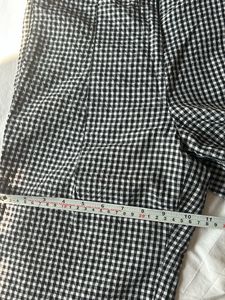 26 High Waist Black&amp; White Check Girls Trouser