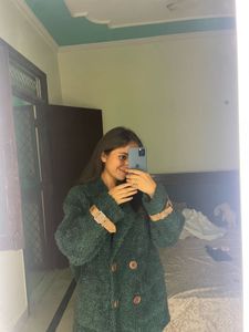 Cozy Green Faux Fur Coat