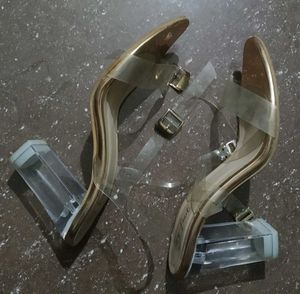 Transparent Rose Gold Heels
