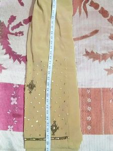 Beatiful Golden Suit With Embroidery.