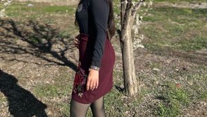 Floral Embroidered Skirt