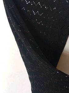 Black Sequin Pencil Skirt