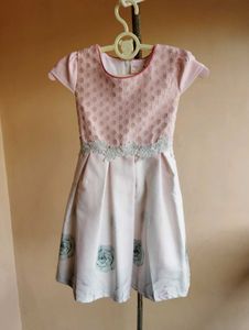 Beige Floral Dress
