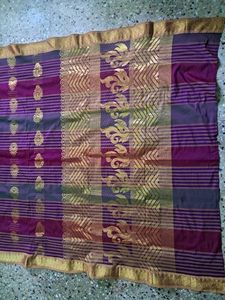 Golden Jari Work Saree