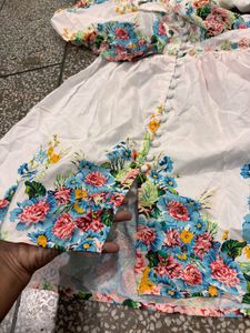 Floral Print White Dress