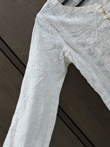 Elegant White Embroidered Kurta