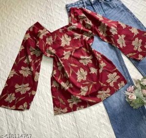 trendy square neck latest trending short kurti