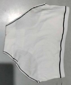 White Ribbed Panties with Bow