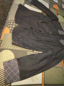 Women Winter Grey Jacket Light Weight In Coins