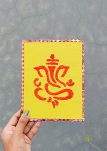 Ganpati Textured Art 🧡